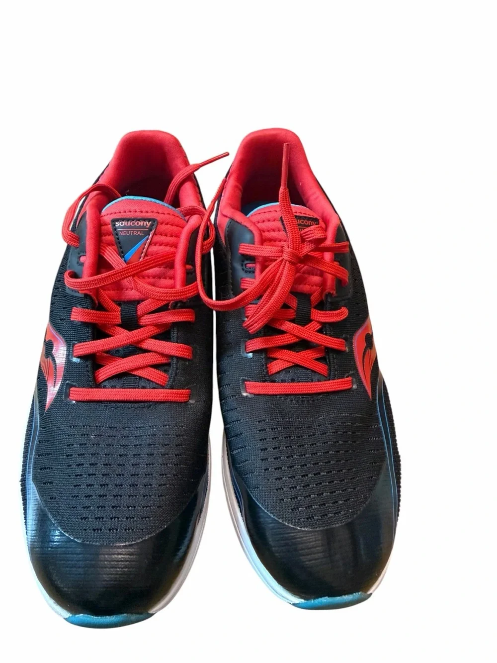 Saucony Kinvara 11 Running Shoes Men’s 7 Women’s 8.5 Black Red Mesh